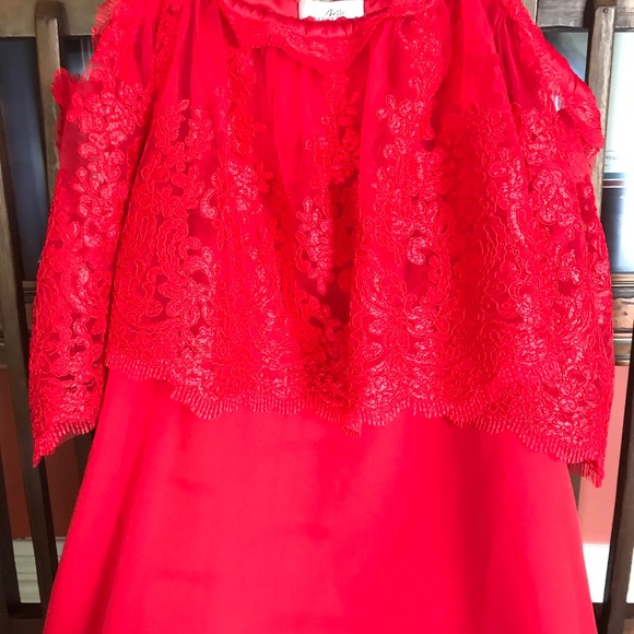 Badgley Mischka Belle Dress Red Strapless NWT - Picture 8 of 8